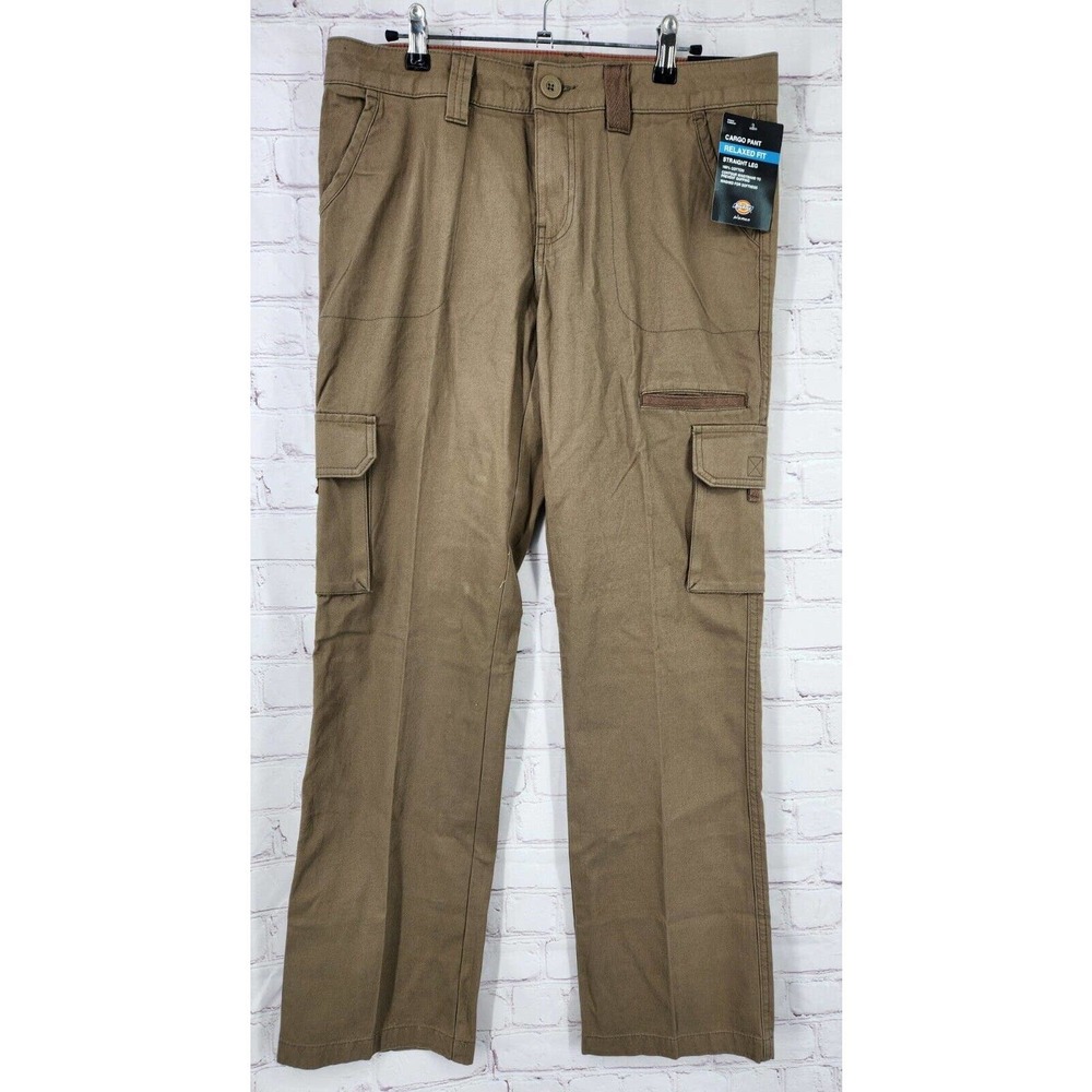 NWT Dickies Women's Cargo Pant 8R Relaxed Fit Straight Leg Cotton